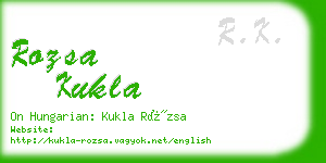 rozsa kukla business card